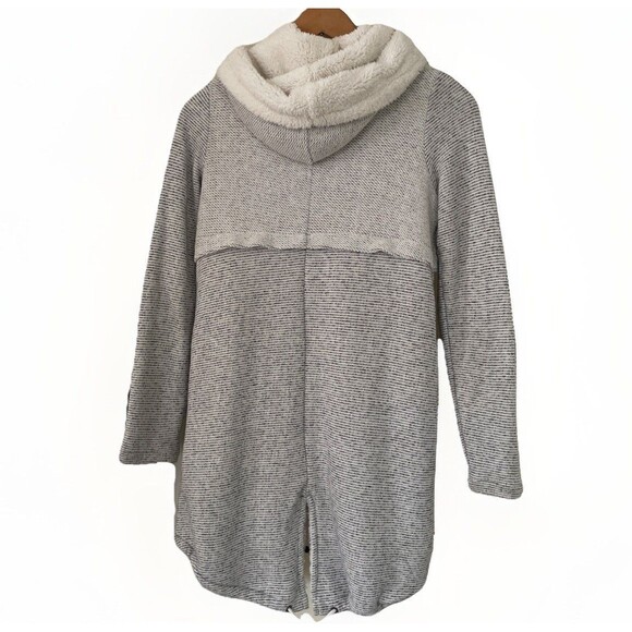 Rip Curl Penny‎ Longline Fleece Jacket Women's S Cream Casual Retro Warm - Picture 4 of 14